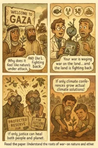 ai walberg cartoon gaza eco